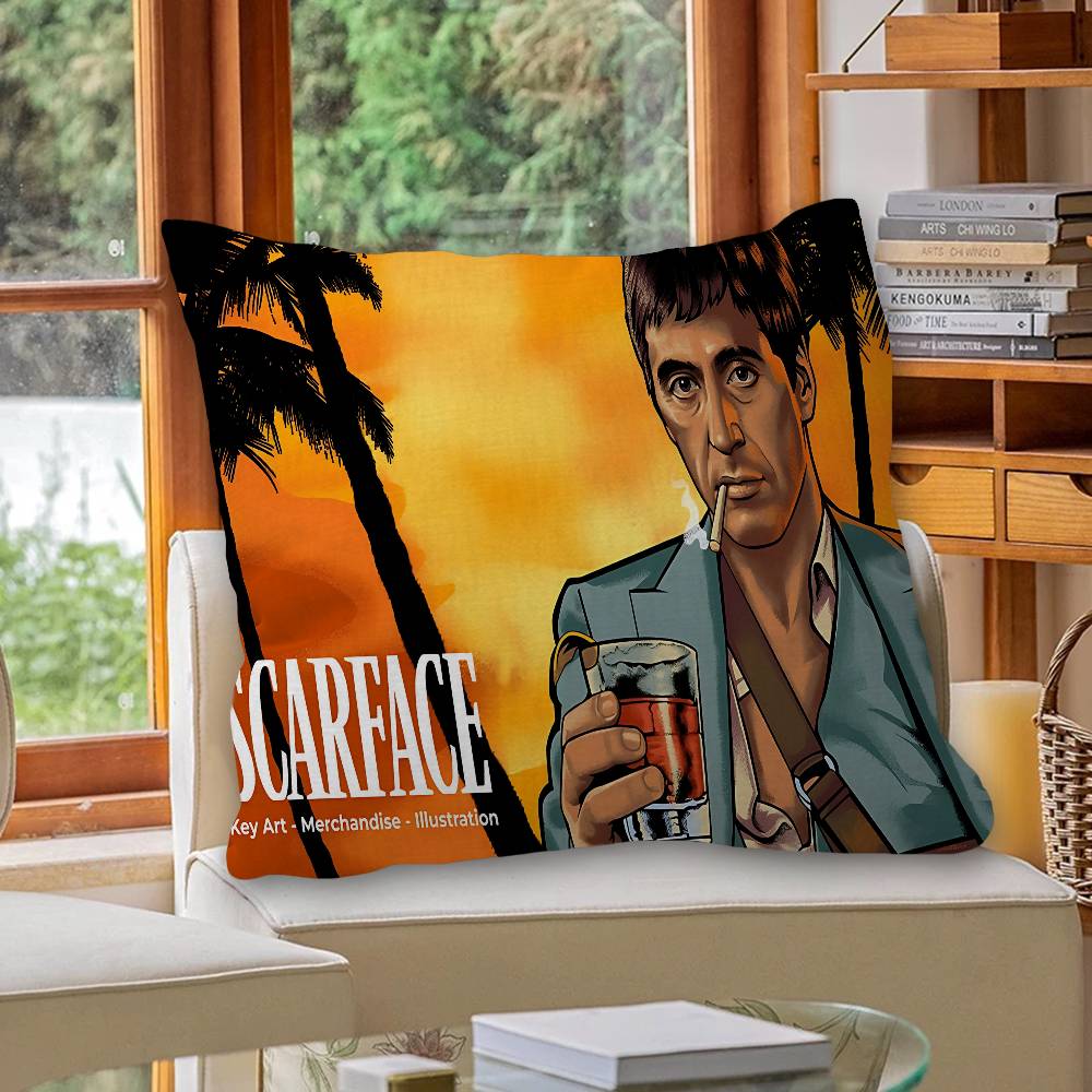 Classics S-Scarface 1983 Film Personalized picture text home decorative pillows Household Gifts 45x45cm