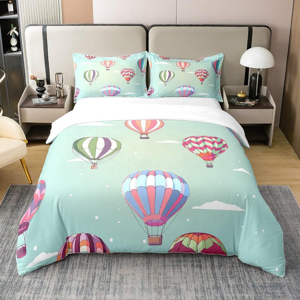 Set Piumone Set Biancheria da Letto Set Copripiumone 3 Pezzi Palloncino ad Aria