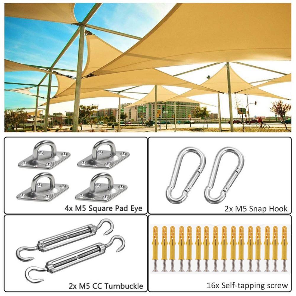 Stainless Steel Sun Shade Sail Install Attachment Set  for Home Garden