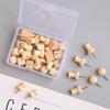 Wooden Pushpins for Cork Boards - Creative Large Head Felt Photo Clips