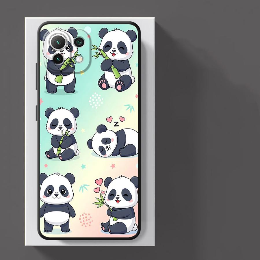 Cartoon Cute Panda Case for Xiaomi Poco F8 C61 C71 F1 M3 M4 M7 Pro C75 C50 M5 X3 X4 X5 X7 Pro F3 Funda Phone Cover