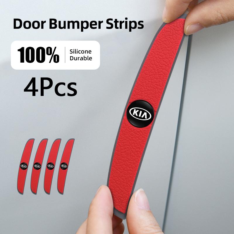BGXIMK1 4Pcs Car Anti-collision Strip Silicone Protection Pad For KIA K3 Sportage Carnival K5 Seltos Pegas KX1 EV5 Sonet EV6 K4 EV3 Ceed