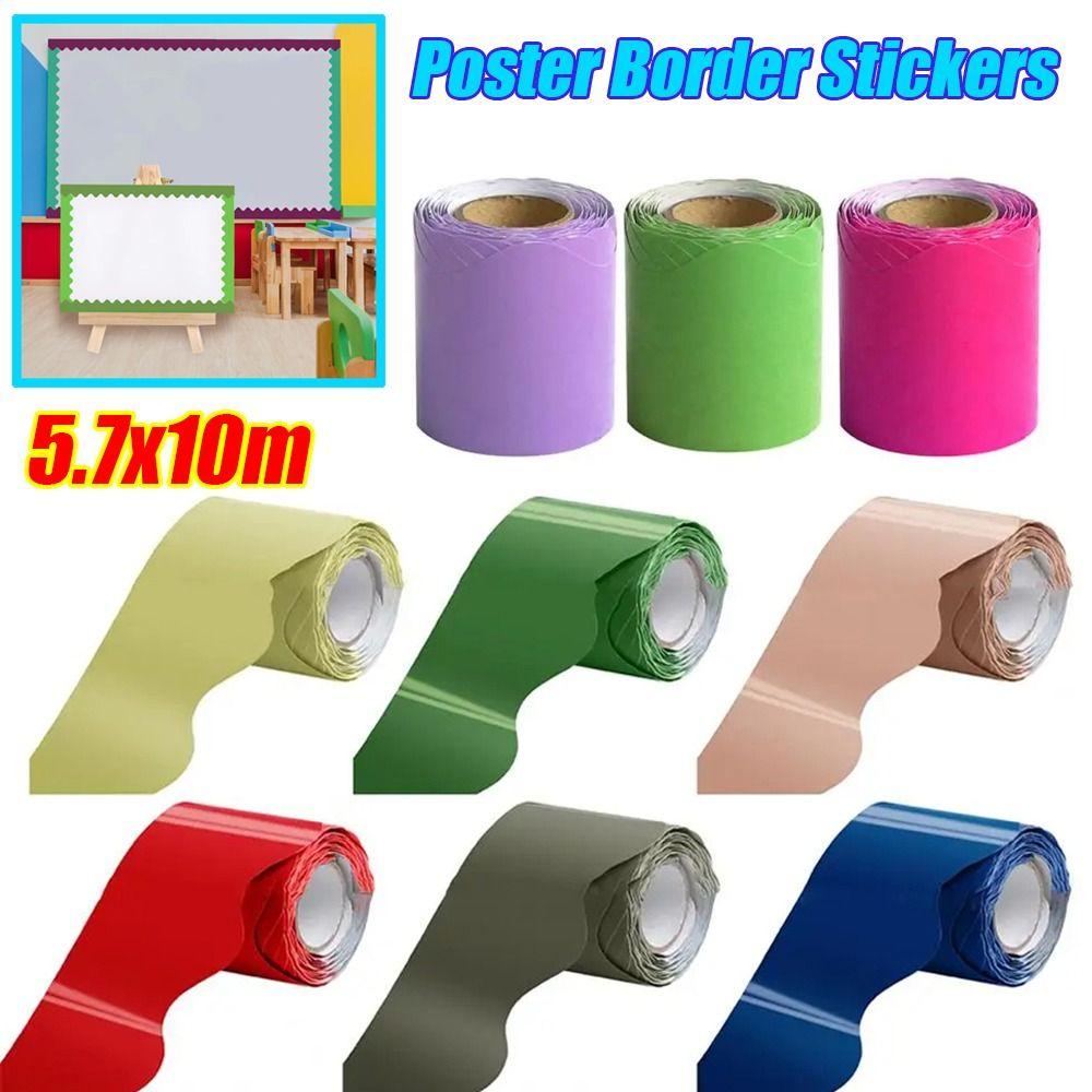Colored Poster Border Stickers for Classroom Bulletin Board Home Party