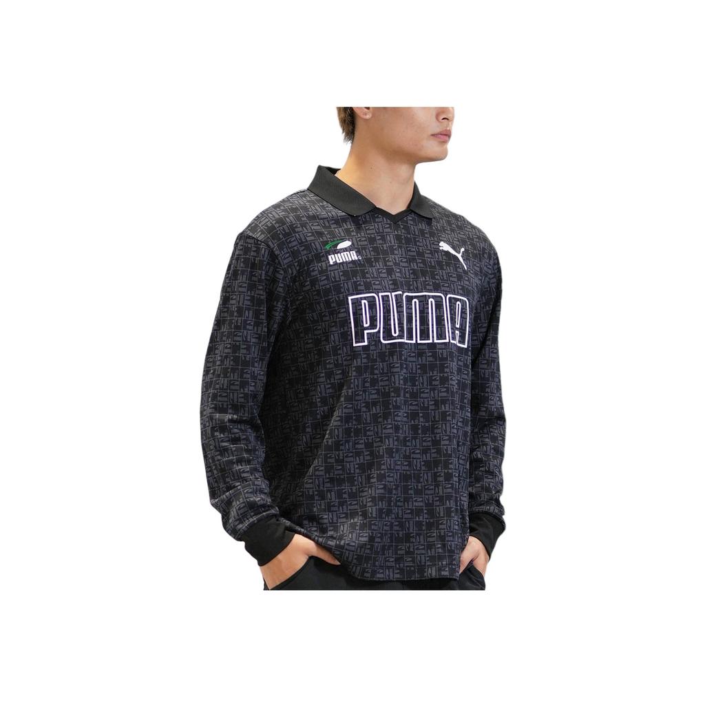 Puma Long Sleeve Printed T-Shirt Men Tops Black 628137-01