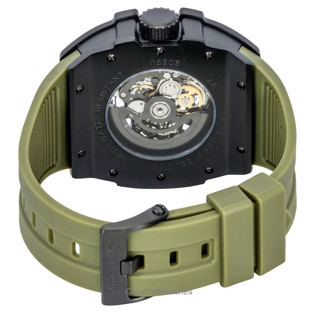 Ingersoll The Play Polyurethane Strap Green Skeleton Dial Automatic I15303 Men's Watch