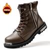 Martin boots fashionable men's high-top locomotive boots multi-zipper metal element non-slip and wear-resistant men Martin