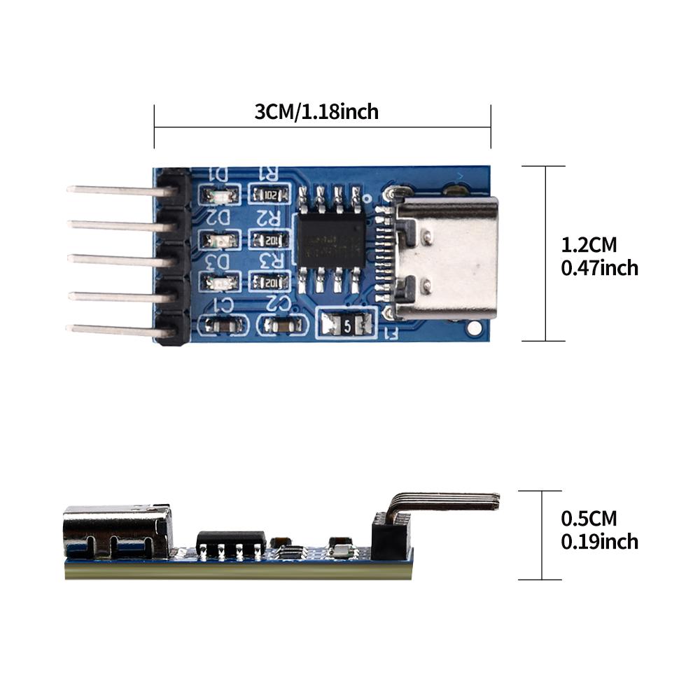 Type-C TYPEC USB-C To TTL Serial Port CH340N Module Board DC 5V/3.3V Upgrade MCU Download Brush Machine Line Smart Electronics