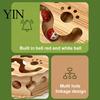 Sturdy Cat Maze Toy Interactive with Rolling Balls, Durable Density Board Scratching Indoor Pet Enrichment Toys Toy, Anxiety Relief Wooden Track