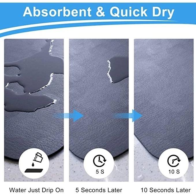 Super Absorbent Large Kitchen Absorbent Mat Antiskid Draining Coffee Dish Drying Mat Tableware Mat