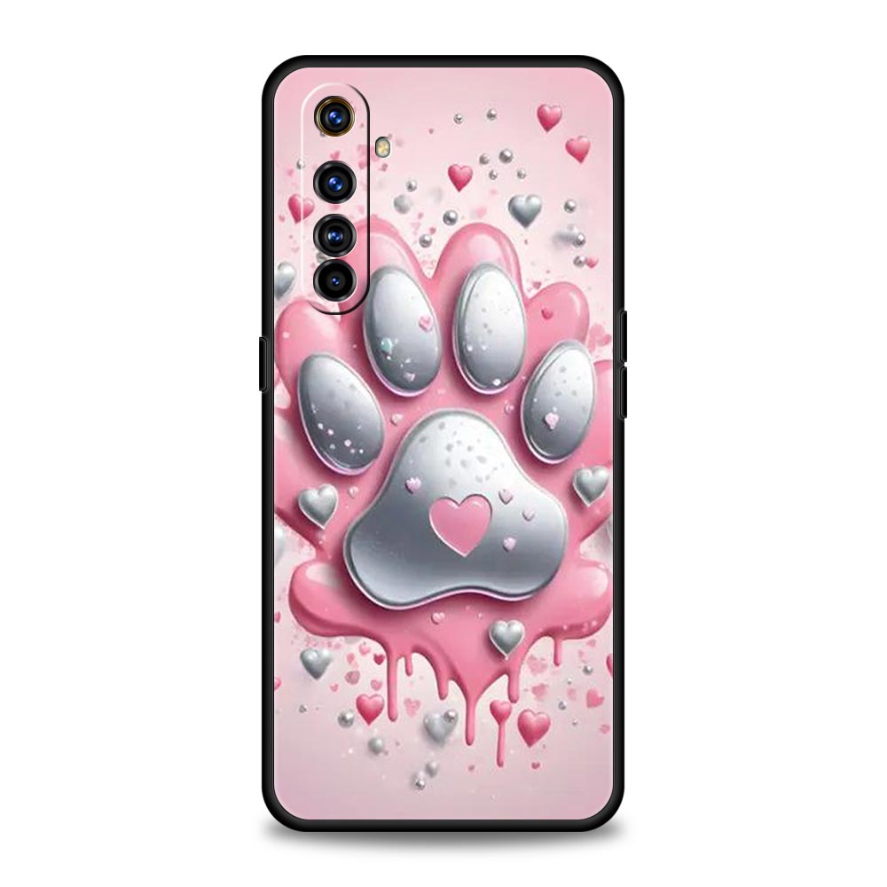 Og Paw Print Aesthetics Case For Realme C67 C63 C55 C53 C35 C25 C21 GT 2 3 5 6 10 11 12 13 Pro Plus 5G Soft TPU Phone Cover Bags