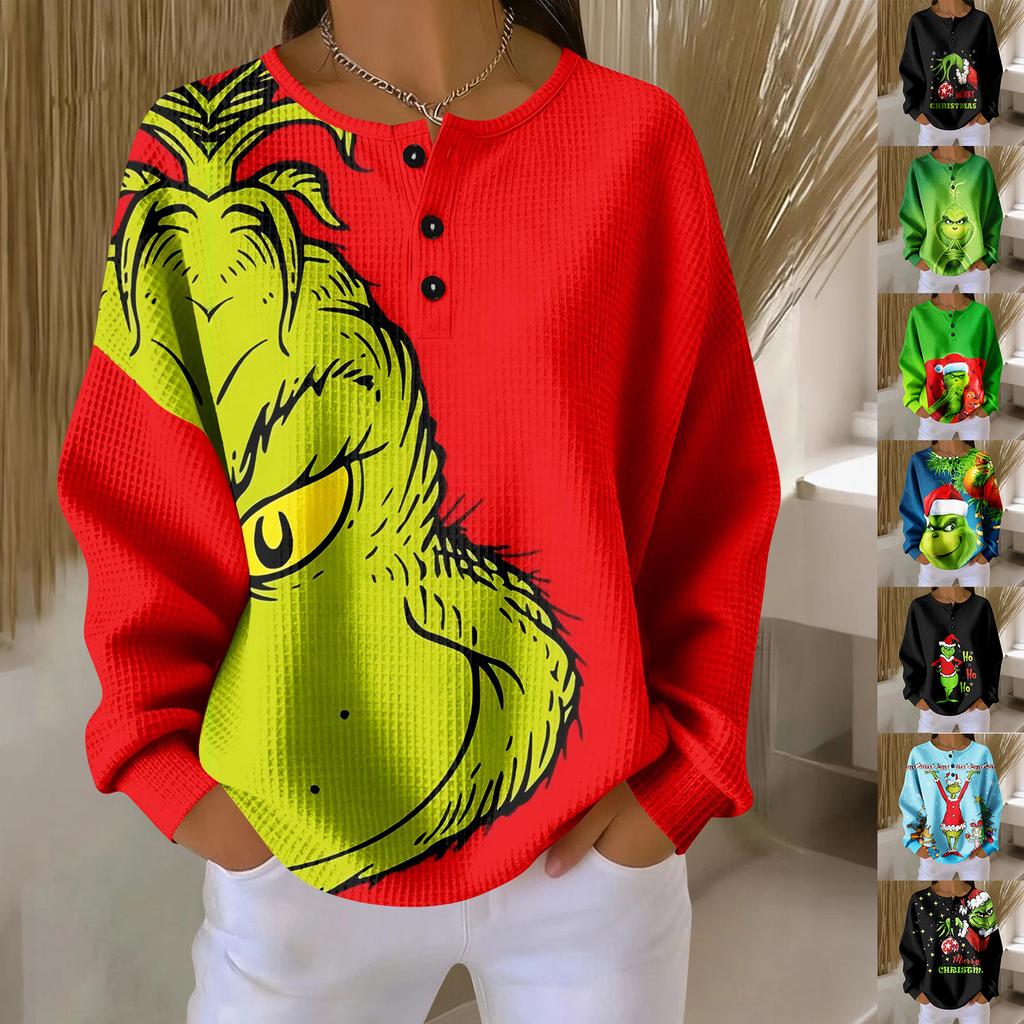 Women's Casual Shirts Long Sleeve Tops Button Up V Neck Loose Knit Fall Favorites For Women