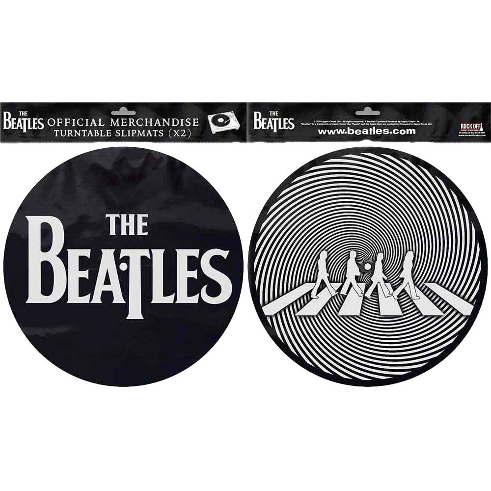 The Beatles Crossing Silhouettes Drop T Logo Turntable Slipmat (Pack of 2)