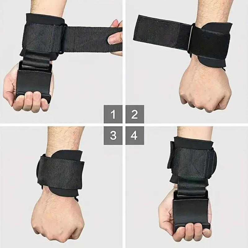1Pair Fitness Squat Weightlifting Pull-Up Wrist Hook Horizontal Bar Exercise Strength Training Without Strangling Power Hook