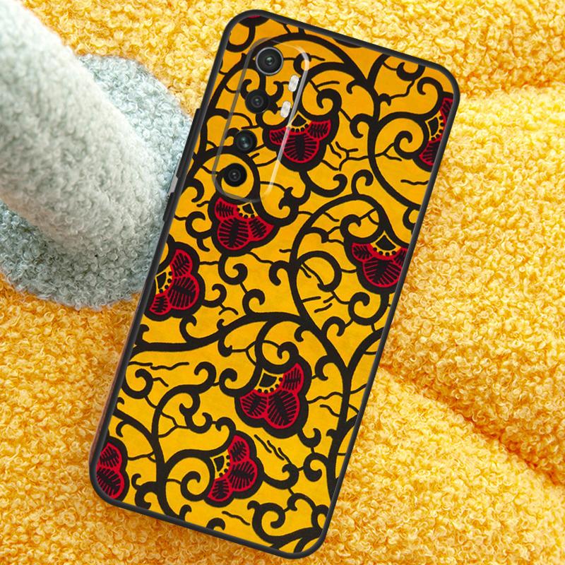 African Wax Pattern Fabric Case For Xiaomi 15T 14T 13T 14 15 Ultra 17 Pro Max Cover For POCO F8 F7 F5 F6 X5 X6 X7 Pro