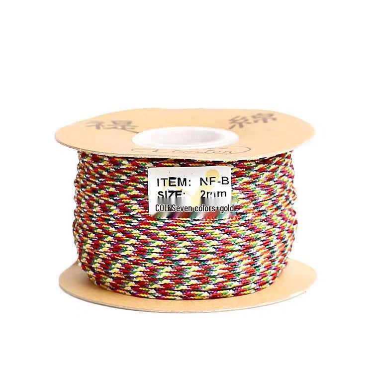 Five-Color Bracelet Weaving Rope: Vajra Jade Thread for Wenwan, Buddhist Beads, Star Moon Bodhi & Beading Strings