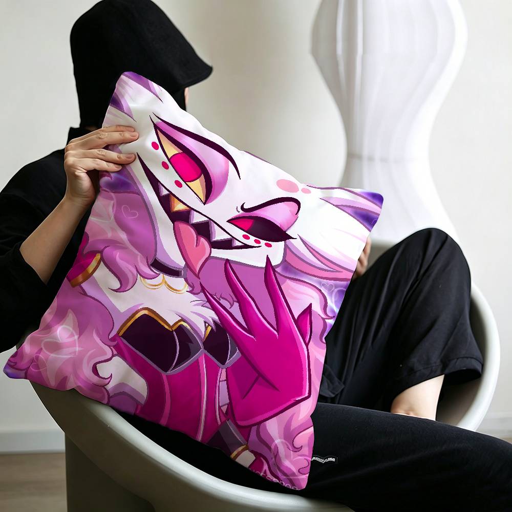 Anime Hhazbin Hhotel Angel Dust Cushion Cover Inches Farmhouse Decor Home Throw Pillow Covers for Couch Decorations