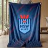 NSW Blues Flannel Fleece Blanket Cozy Warm Throw Blanket For Couch Bed Travel All Season Use