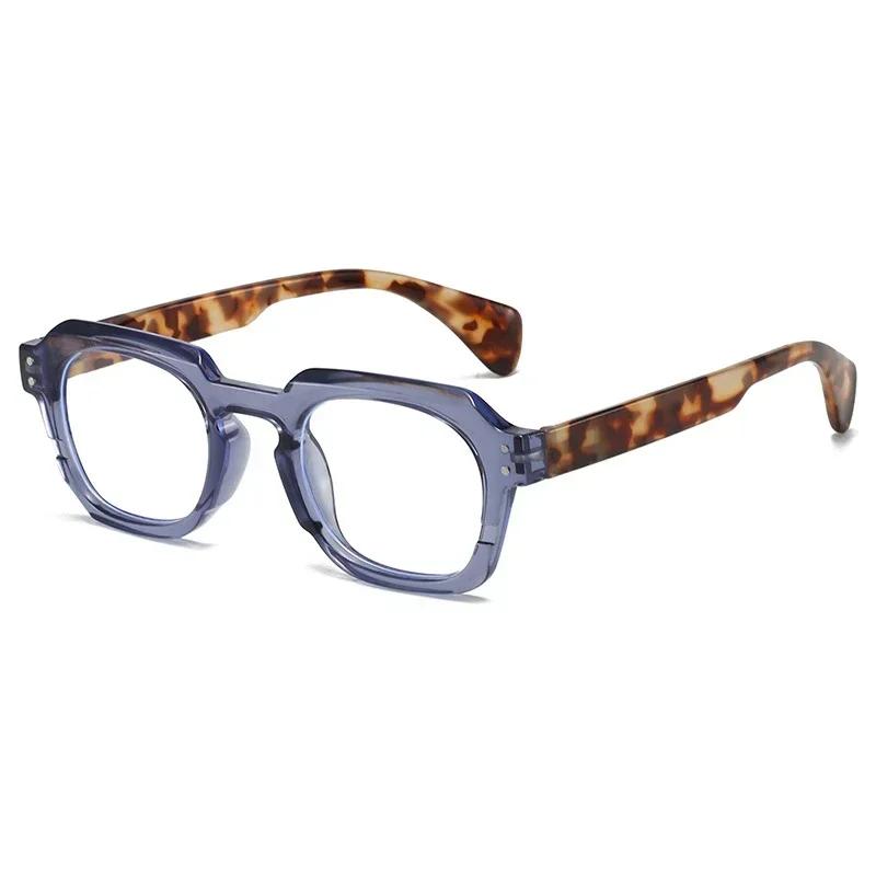 Neutral Retro Square Reading Glasses Anti Blue Light Full Frame Clear Presbyopia Glasses 0 To +4 0 Fashion Eyewear