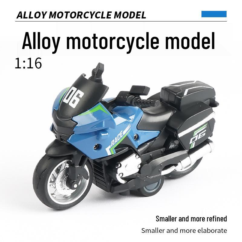 1:16 Alloy Pull-Back Motorcycle Toy - Durable, Drop-Resistant Gift for Kids