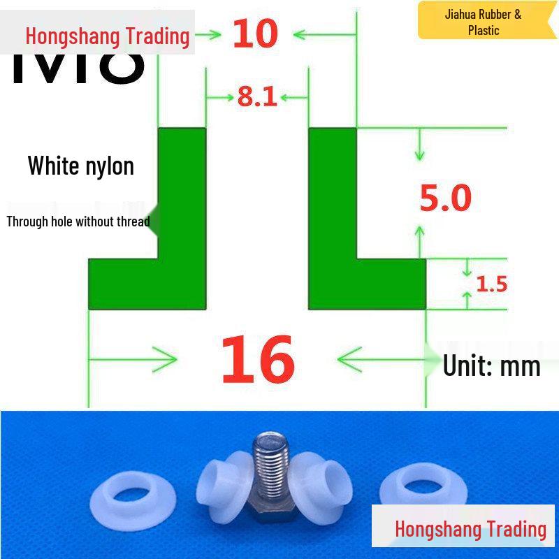 Step T-Shaped Nylon Insulating Bushing Washer, M3-M35 Thread Protection Spacer