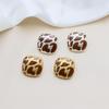 Y2K Style Leopard Print Retro Stud Earrings for Autumn/Winter