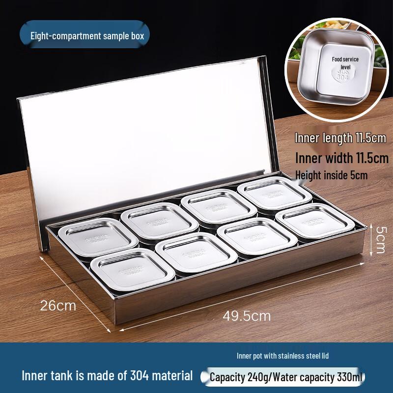 304 Stainless Steel Food Sample Storage Box