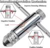 Knarren-T-Griff-Gewindebohrer + 5 Stück M3 M4 M5 M6 M8 Metrisches Gewindebohrer-Set Handgewindebohrer Bohrer