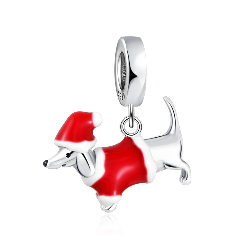 925 silver Red Christmas series Charm Apple snowman reindeerBead Fit Original Bracelet Ladies Exquisite Accessories Jewelry