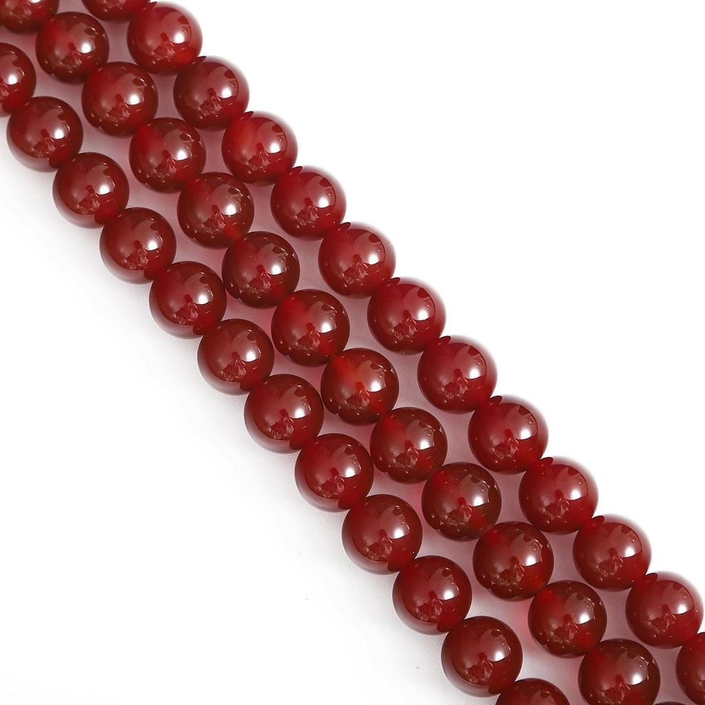 4-14mm/47-92Pcs Natural Red Agate Round Stone Beads For Jewelry Making DIY Bracelet Necklace