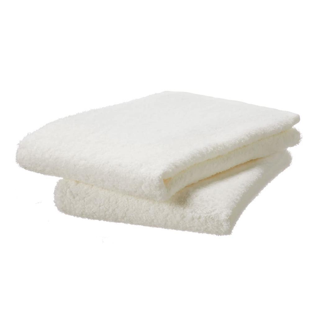 Set of 2 Organic Bath Towels, Made in Japan, Senshu Towels (Approx. 60 x 120 cm), Off-White