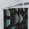 Luxury Marble Pattern Shower Curtain Set Bathroom Decor Waterproof Printing Polyester Bath Linen Home Accessories Black Teal Col