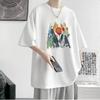 Unisexs Cotton Tshirts Black 3XL T Shirt for Unisex Casual Summer Wear Fashion Flower Print Tee Shirts White Unisex Clothing
