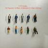 10pcs Colored Sand Table Model Figurines ABS Crafted Hand-Painted Figurines  Model Landscape