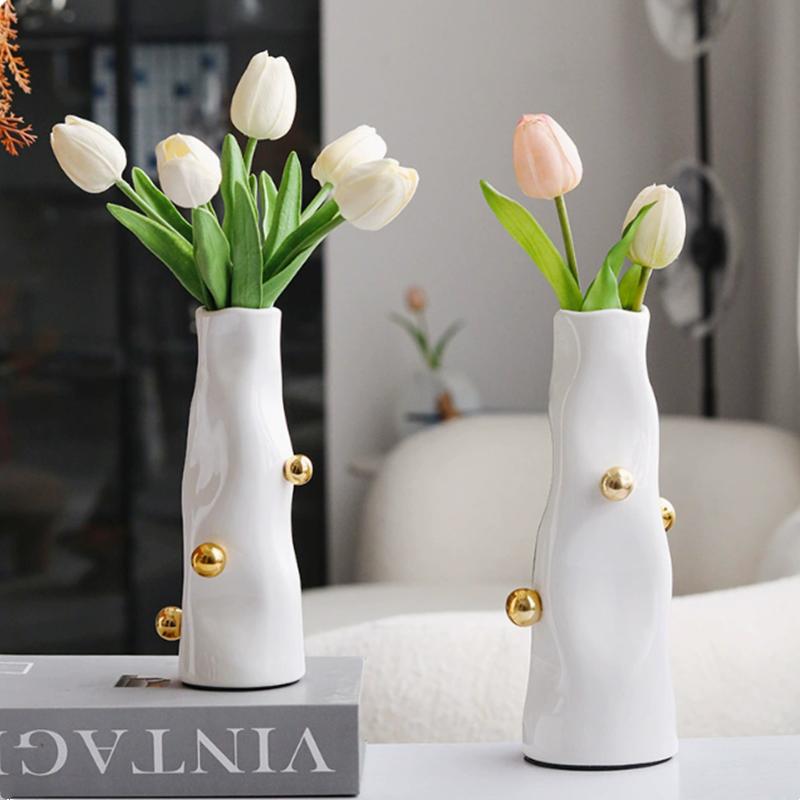 Resin Vase, Abstract Art, Twisted, Shaped Vase, Living Room and Dining Table Flower Arrangement, Home Decoration Ornament