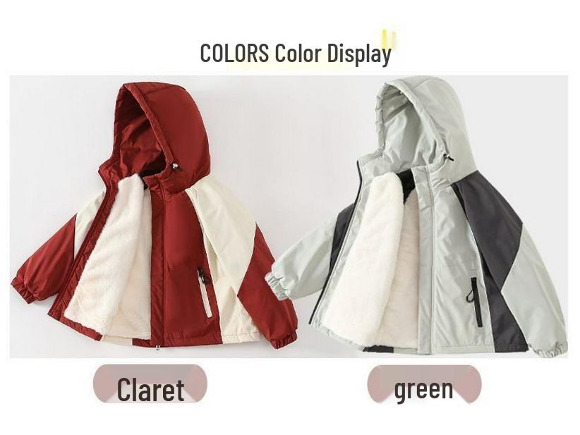 Minecraft Kids' Windproof Fleece Jacket – Unisex Autumn/Winter, Warm & Stylish Windbreaker