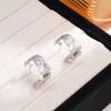 Minimalist Vintage Asymmetrical Earrings Women Geometric Cold Tone Studs Post Eco Copper Gold White