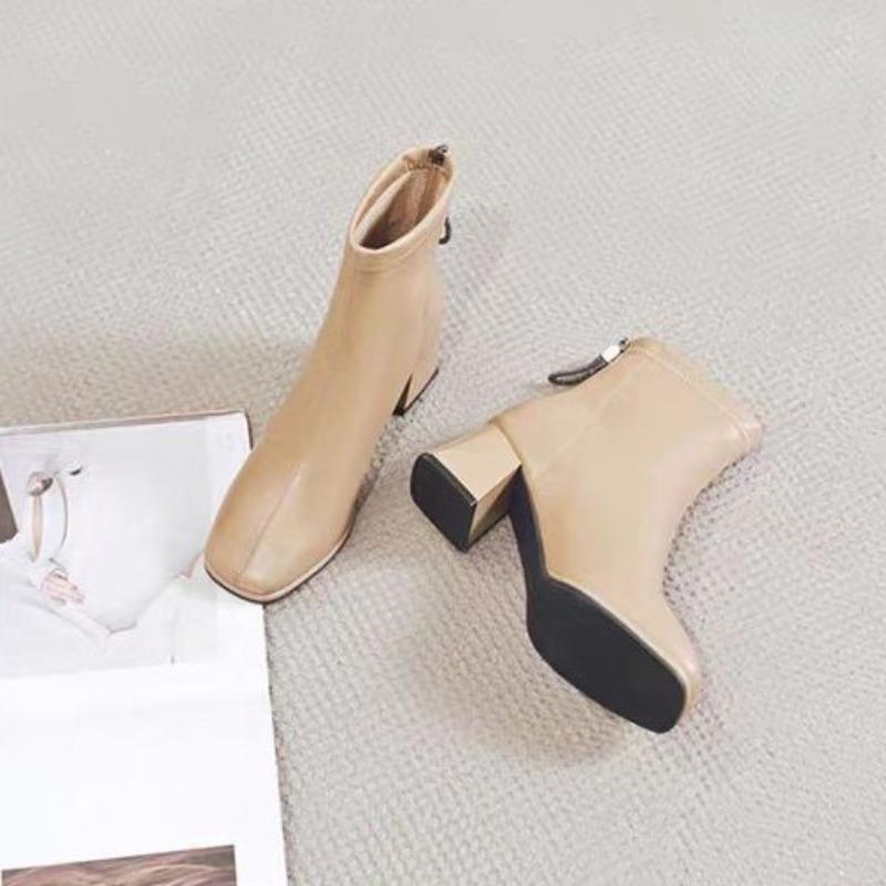 

Новые модные ботильоны на толстом каблуке из мягкой кожи, осенние ботильоны с квадратным носком, ботильоны на высоком каблуке, женские 40 хаки