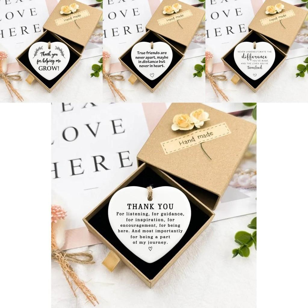 Acrylic Valentines Day Car Pendant With Heart Shape Thank You Gift For Auto Interior Decor