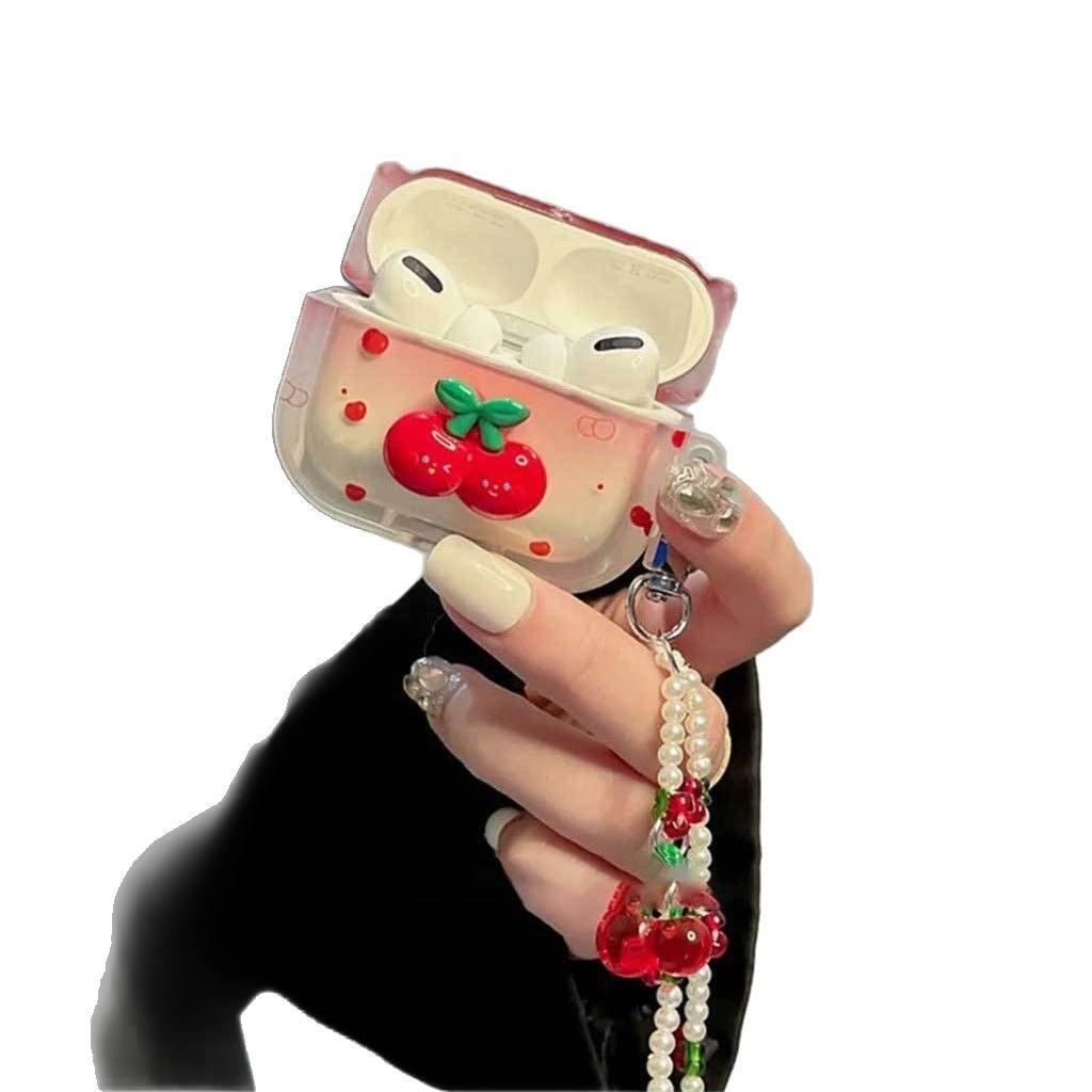 Cute girl heart cherry new AirPods 1 generation protective case apple pro1 generation bluetooth headset case 1 generation ins