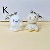 Kawaii Flocked Mummy Ghost Phone Chain Charm Strap Adorable Cartoon Plush Keyring Ins Style Phone Case Bag Camera Pendant
