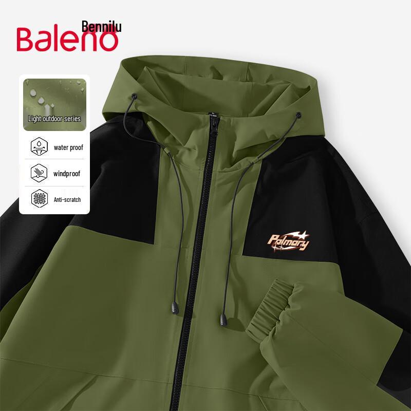 

Baleno Men s Hooded Windproof Waterproof Jacket M
