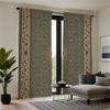 Piece Set High Definition Digital Printed Curtainoriental Style Green Patterned Border Curtainhome Decoration Curtain Polyester