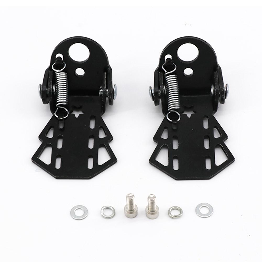 1 Pair Cycling Folding Black Metal Road Bike Rear Seat Footrests Bike Pedals Bicycle Foot Pegs