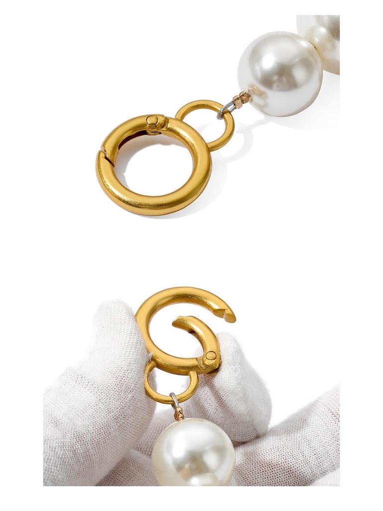 Pearl Handle Frog Underarm Bag with Gold Decorative Chain - SP-57 DIY Accessories