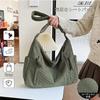 [KALIDI] Shoulder Bag Tote Bag Ladies Shoulder Bag Crossbody Large Capacity A4 With Inside Pocket Corduroy Eco Bag With Zipper Shoulder Doesn't Hurt