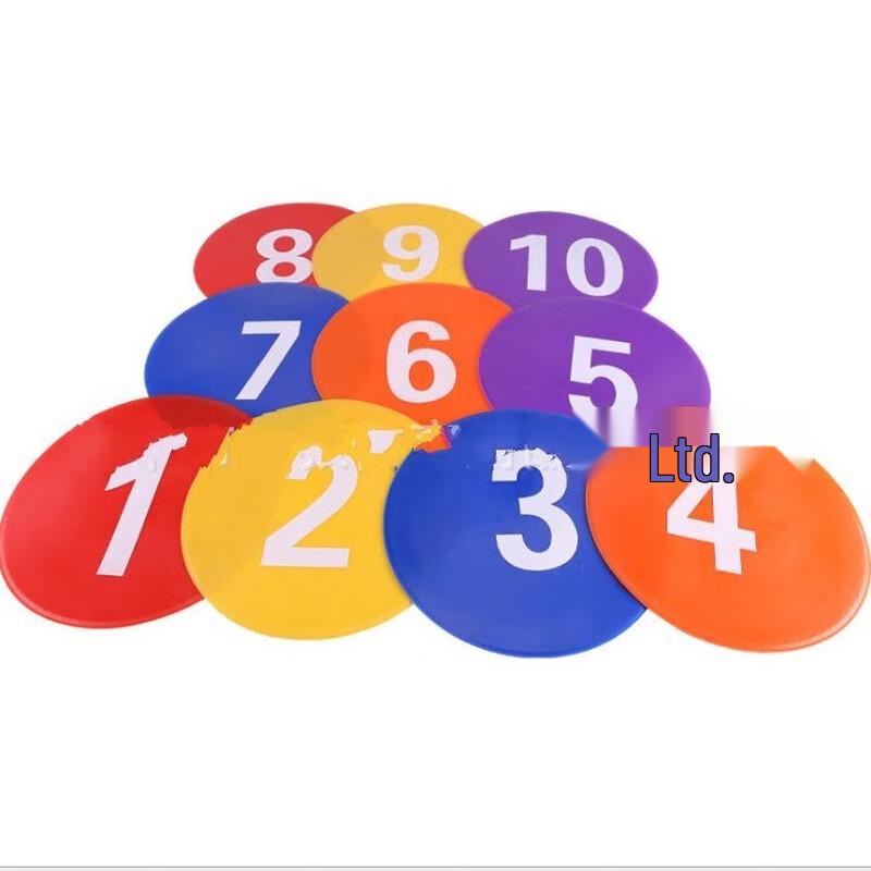 Numbered Flat Training Marker Discs