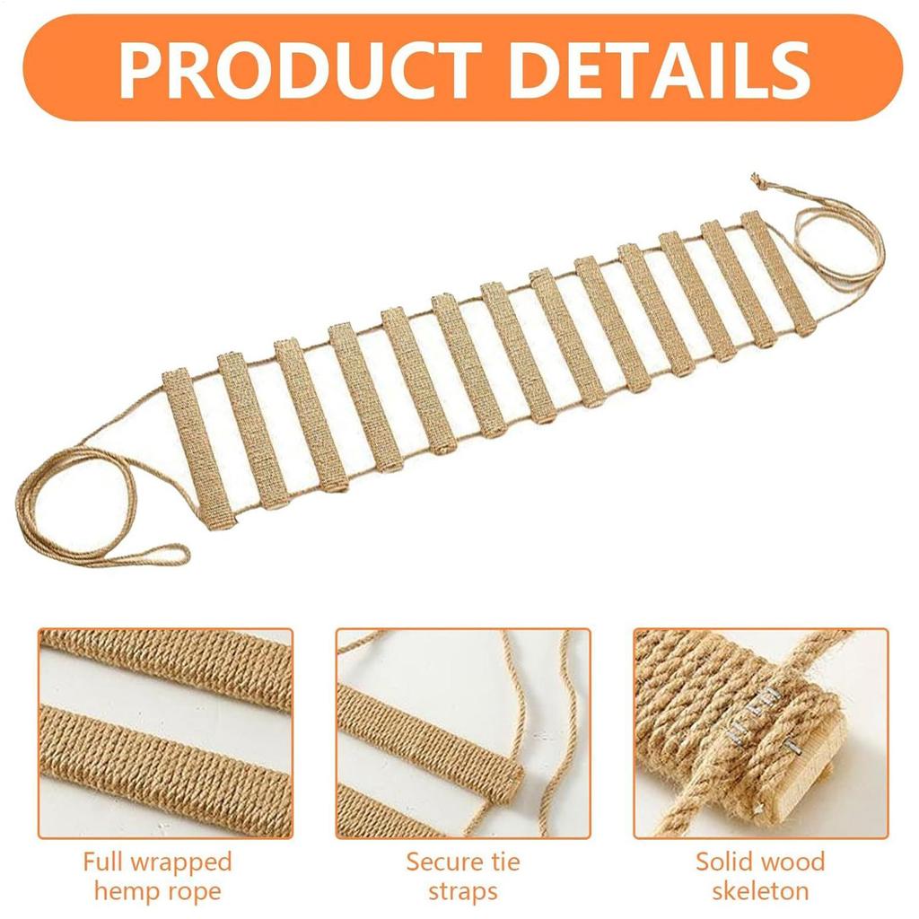 Katzenbrücke 40 Zoll Kätzchen Sprungzubehör Indoor Katzenklettergerüst für Haustiereltern Trainer Tierliebhaber Büro Wohnung