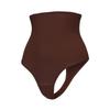 Plus Size High-Waisted Shaping Thong with Double Layer Tummy Control, Butt Lift, and Non-Slip Silicone Waistband