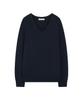 SIYAZU Sikn2156 Wool Blend Loose V-Neck Knit_Navy