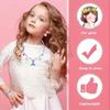Girls Jewelry Purse Bracelet Necklace Earrings Set Dress up Pretend Play Gifts Kids Toddler for Princess Birthday Crossbody Bag